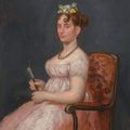 Francisco Goya — Портрет доньи Марии Висенты Баррузо Вальдес, сидящей на диване с комнатной собачкой; и портрет ее матери доньи Леоноры Антонии Вальдес де Баррузо, сидящей на стуле с веером в руках., изображение 3