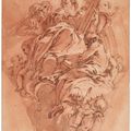 François Boucher — Моисей, окруженный ангелами, путти и пророками, после Бачиччо: подвесной, изображение 1