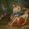 François Boucher — Две нимфы в лесной беседке, изображение 1
