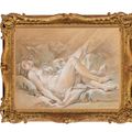 François Boucher — Лежащая на кровати женщина, изображение 2
