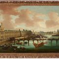 French School — Париж, вид Сены на запад, конная статуя Генриха IV и Новый мост на переднем плане; и Париж, вид Сены на восток, Красный мост на переднем плане., изображение 3
