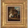 George Chinnery — Уличная сцена в Макао, где трое мужчин играют в азартные игры, изображение 2