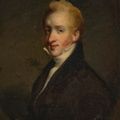 George Chinnery — Портрет европейского купца, во весь рост, в черном пальто, в искусственном овале, изображение 1