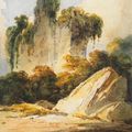 George Chinnery — Скалы и заросшая каменная кладка, Бенгалия, изображение 1