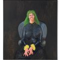 George Condo — Девушка с зелеными волосами, изображение 1