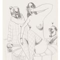 George Condo — Пожилая леди в обнаженном виде, изображение 1