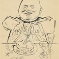 George Grosz — Преуспевающий Шлеммер (Prosperity - Обжора ; прямая сторона) Ruhraufstand (Рурское восстание ; оборотная сторона), изображение 1