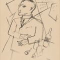 George Grosz — Настоящий портрет (спереди); Трагедия ( сзади ), изображение 1