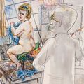 George Grosz — Художник и модель, изображение 1