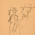 George Grosz — Прохожий, Париж (справа); жандарм (сзади), изображение 1