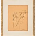 George Grosz — Прохожий, Париж (справа); жандарм (сзади), изображение 3