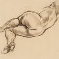 George Grosz — Лежащая обнаженная Женщина, изображение 1