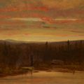 George Inness — Костер на закате, изображение 1