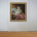 George Romney — Групповой портрет Дороти Стейблз (1753-1832) с дочерьми Харриет (1774-1827) и Марией (1775-1821) на фоне лесистого пейзажа, изображение 5