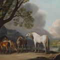 George Stubbs — Кобылы и жеребята на фоне обширного ландшафта, изображение 1