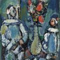 Georges Rouault — Голубое пирожное с розовыми флердоранж, изображение 1