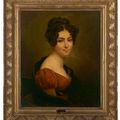 Gérard — Портрет графини Жюли Гюго, урожденной Монферье (1797-1865), длиной до груди, в коричневом платье с черной шалью, изображение 2