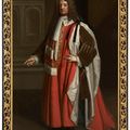 Gibson — Портрет адмирала Эдварда Рассела, 1-го графа Орфорда (1652-1727), в полный рост, в мантии пэра, с драпировкой и архитектурой за ее пределами, изображение 1