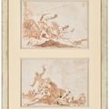 Giovanni Battista Tiepolo — Этюды к фигурам в "Моисее и бронзовом змее" (справа); "Смерть Софонисбы" (оборотная сторона); и этюды к фигурам в "Моисее и бронзовом змее" (справа); "Святом семействе" (оборотная сторона), изображение 6