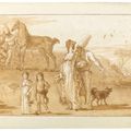 Giovanni Domenico Tiepolo — Полицейский в компании молодой дамы, только для двоих детей и кавалера, изображение 2