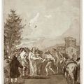 Giovanni Domenico Tiepolo — Иисус исцелил двух слепцов из Иерихона, изображение 1