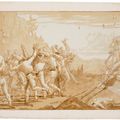 Giovanni Domenico Tiepolo — Появление скелета Панчинелло перед его могилой, изображение 1