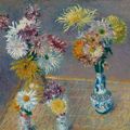 Gustave Caillebotte — Четыре вазы с хризантемами, изображение 1