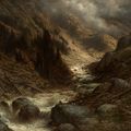 Gustave Dore — Поток воды в Ангадине, изображение 1