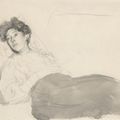 Gwen John — Портрет дамы, лежащей полулежа, изображение 1