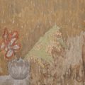 Gwen John — Мимоза и цветы в вазе, изображение 1