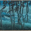 Hasui Kawase — Идзумо Хиномисаки (Хиномисаки из провинции Идзумо) из серии "Таби и мияге дай саншу" (Сувениры из путешествий, тройная серия), изображение 1