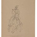 Henri de Toulouse-Lautrec — Кавалер ( спереди ); Военный маневр и рыцарские этюды ( сзади ), изображение 2