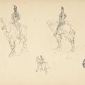 Henri de Toulouse-Lautrec — Этюд кавалеров ( спереди ); Этюд кавалеров и кавалерш в доспехах ( сзади ), изображение 1