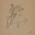 Henri de Toulouse-Lautrec — Кавалер ( справа ); Два этюда ( сзади ), изображение 1