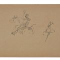 Henri de Toulouse-Lautrec — Кавалер ( справа ); Два этюда ( сзади ), изображение 2