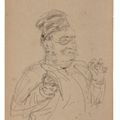 Henri de Toulouse-Lautrec — Человек с характером ( прямая речь ); Молодая девушка для фортепиано и различных этюдов ( оборотная сторона ), изображение 2