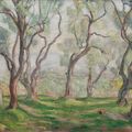 Henri Lebasque — Молодая девушка, живущая среди деревьев, изображение 1