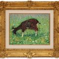 Henri Martin — Шевр на цветочном поле, изображение 2