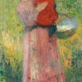 Henri Martin — Важная женщина без бюстгальтеров, в розовом цвете, изображение 1