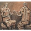 Henry Moore — Женщины, наматывающие шерсть, изображение 1