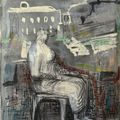 Henry Moore — Сидящая фигура в городском пейзаже (справа) ; Стоящие фигуры, фигуры из листьев (оборотная сторона), изображение 2