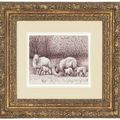 Henry Moore — Овца с ягнятами на опушке леса, изображение 2