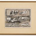Henry Moore — Лежащие фигуры: Идеи для скульптур ( recto ); Лежащие фигуры и сидящая фигура ( verso ), изображение 3