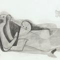 Henry Moore — Лежащая фигура, изображение 1