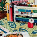 Hilary Pecis — Стопка книг на столешнице, изображение 1