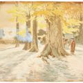 Hiroshi Yoshida — Деревья Гинко, изображение 1