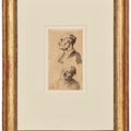 Honoré Daumier — Два исследования голов, изображение 2