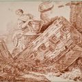 Hubert Robert — Молодая женщина с ведром у разрушенного архитрава, изображение 1