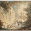 Hubert Robert — Фонтан в саду виллы д'Эсте, изображение 1