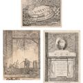 Hubert Robert — Гробница Савалетты де Бюшеле на Троице-де-Мон, Рим ; Галерея для гостей ; и карта посещений художников, изображение 1